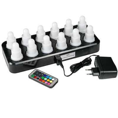 Duni - Set de bougies chauffe-plat à LED - 